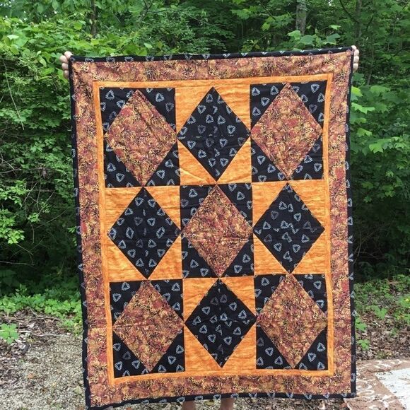 NWT HandCrafted Fall Color Quilt - Picture 2 of 16